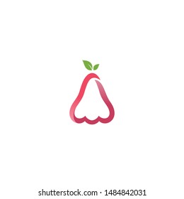 Rose aplle symbol. logo design vector template