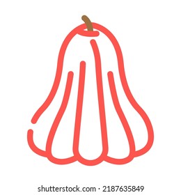 rosafarbene Apfelfarbensymbol, Vektorgrafik. rosarotes Apfelschild. einzelne Symbolillustration