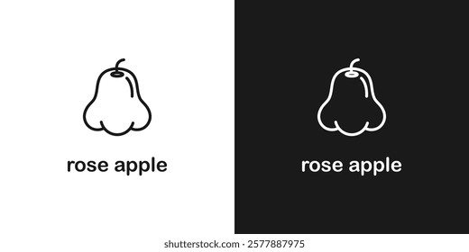 Rose Apple fruit icon. Rose Apple vector icon. Fruit symbols for your web design. Fruits icon