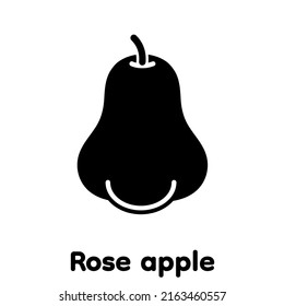 Icono de glifo de manzana rosa, Vector, Ilustración.
