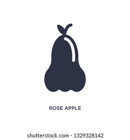 rose apple icon. Simple element illustration from fruits concept. rose apple editable symbol design on white background. Can be use for web and mobile.