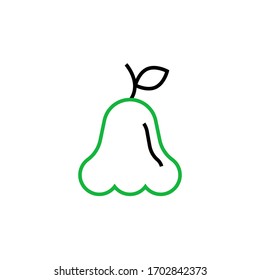 rose apple icon two color line style vector illustration. isolated on white background