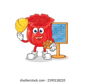 the rose Architect illustration. character vector