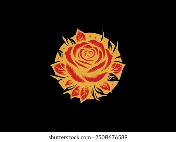 Rose Art Design Vector Poster