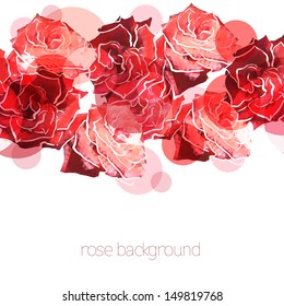 Rose background. Floral abstract pattern 