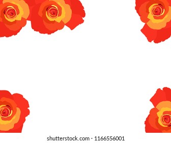 Rose background frame