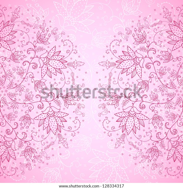 Rose Background Messages Drawing By Hand Stock Vector (Royalty Free ...