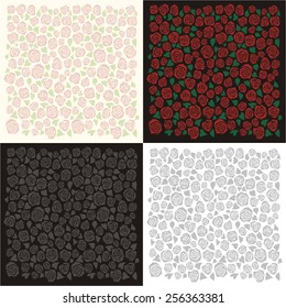 Rose backgrounds vector set