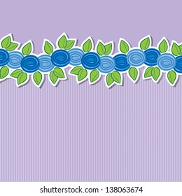 Rose banner card in vector format.
