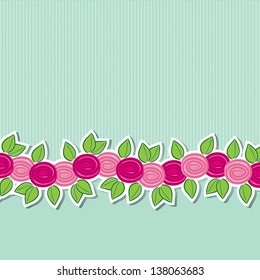 Rose banner card in vector format.