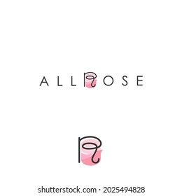 Rose beauty logo design, Rose vector icon