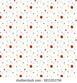 Rose Bed sheet Vector Design and Textile Pattern