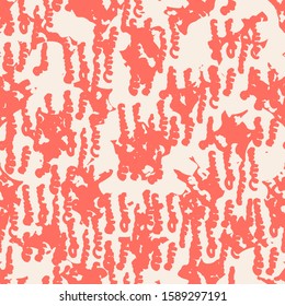 Rose and Beige tie dye seamless pattern.  Shibori seamless print. Watercolor hand drawn batik.  Handmade watercolour shirt tie dye pattern. Japan traditional tile. Rose and White shibori.