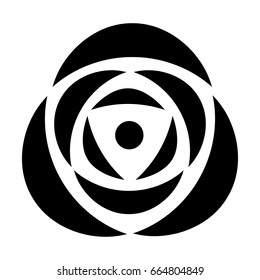 Rose black icon .