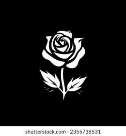 Rose | Black and White Vector illustration