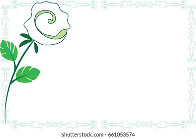 rose with blank card