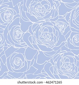 Rose blue pattern. Abstract floral background