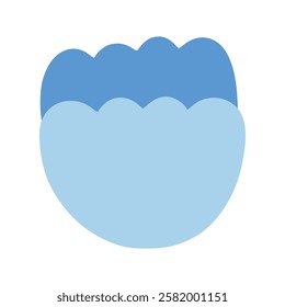 Rose blue petal doodle, illustration, simple, minimalist, hand-drawn, playful, clean, cute, aesthetic and friendly