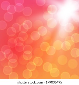 Rose bokeh lights abstract background / Vector illustration