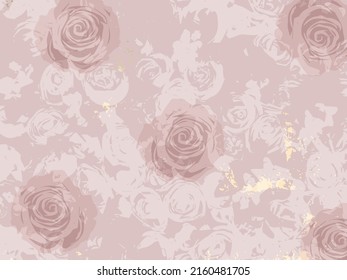 Rose botanical floral abstract  motifs in blush pink pastel color palette. Tender soft feminine chic background 