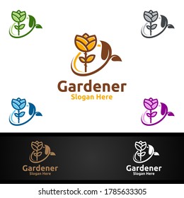 Rose Botanical Gardener Logo Design