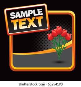 rose bouquet black halftone template