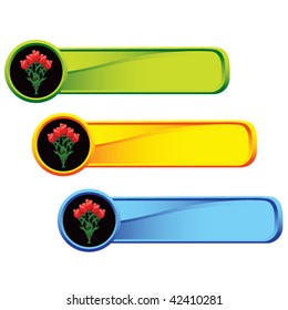 rose bouquet colored tabs
