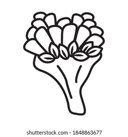 rose bouquet line style icon vector illustration design