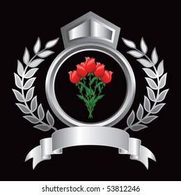 rose bouquet silver royal display