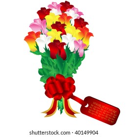 Rose bouquet, vector