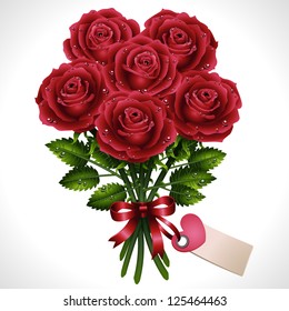 Rose bouquet- vector illustration.