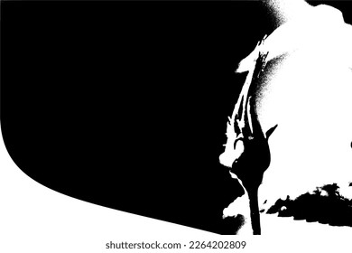 Rose bud black and white graphics