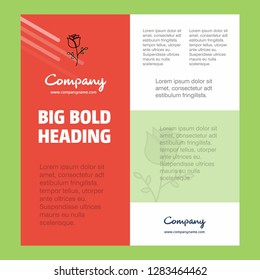 Rose Business Company Poster Template. with place for text and images. vector background