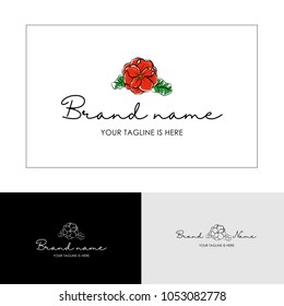 rose cactus logo template