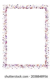 Rose Center Confetti Illustration. Invitation Dot Card. Red Circle Birthday Background. Top Round Texture.