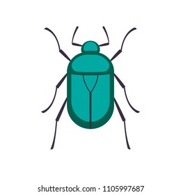 Rose Chafer icon. Lawn Pest Control Clipart image isolated on white background