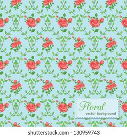 Rose classic seamless floral wallpaper