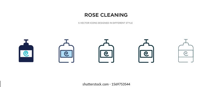 rose cleaning icon in different style vector illustration. two colored and black rose cleaning vector icons designed in filled, outline, line and stroke style can be used for web, mobile, ui