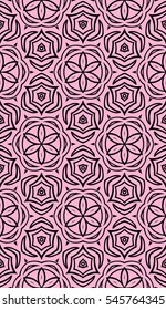 rose color decorative floral seamless pattern. modern design. vector illustration. template for greeting card, holiday invitation, textile ornament