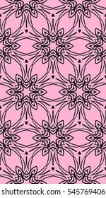 rose color decorative floral seamless pattern. modern design. vector illustration. template for greeting card, holiday invitation, textile ornament