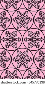 rose color decorative floral seamless pattern. modern design. vector illustration. template for greeting card, holiday invitation, textile ornament