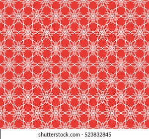 rose color floral on sacred geometry pattern. vector illustration. for design invitation, wallpaper, fabric. seamless ornament