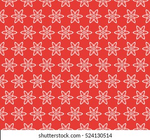 rose color floral on sacred geometry pattern. vector illustration. for design invitation, wallpaper, fabric. seamless ornament