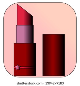 Rose Color Lipstick Makeup Tool