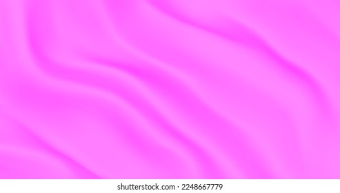 Rose colored flag. Luxurious pink smooth fabric background with waves. Wavy folds on a textile background. Rosy matte fabric flutters in the wind. Decoration element for design. Vector illustration