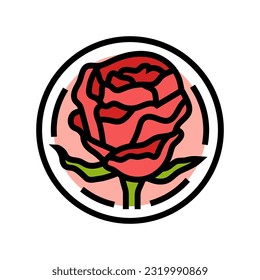 rose cosmetic plant color icon vector. rose cosmetic plant sign. isolated symbol illustration