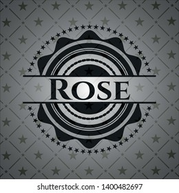 Rose dark emblem. Retro. Vector Illustration. Detailed.