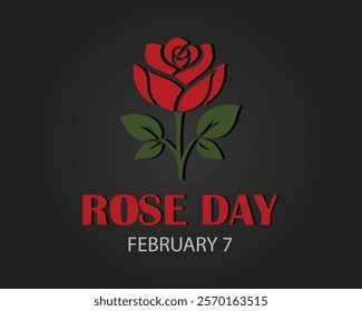 Rose Day. Holiday concept. Template for background, banner, card, poster with text inscription.