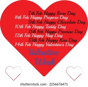  Rose day, Kiss Day, Valentine day, propose , hug , Chocolate , list of valentine week 2023 
