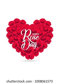 Rose Day  With Pink Background